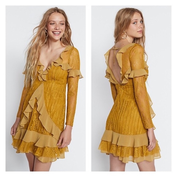 NWT For Love & Lemons  Lace Ruffles Party Dress - Picture 5 of 7